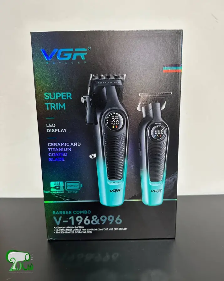 ماشین اصلاح سر و صورت دوقلو وی‌جی‌ار مدل V-196&996